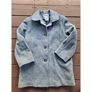 Vintage Cabin Creek Women’s Coat 100% Wool Heather Grey Size 8P